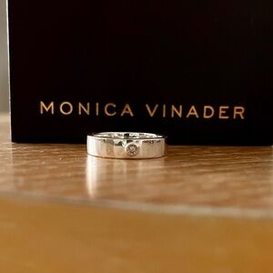 Diamond Essential Band Ring Sterling Silver & Diamond, Size 7.5